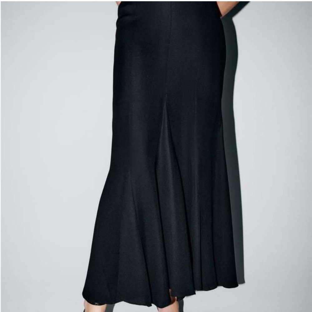 Zara Black High Waisted Maxi Skirt Limited Edition - Picture 9 of 11